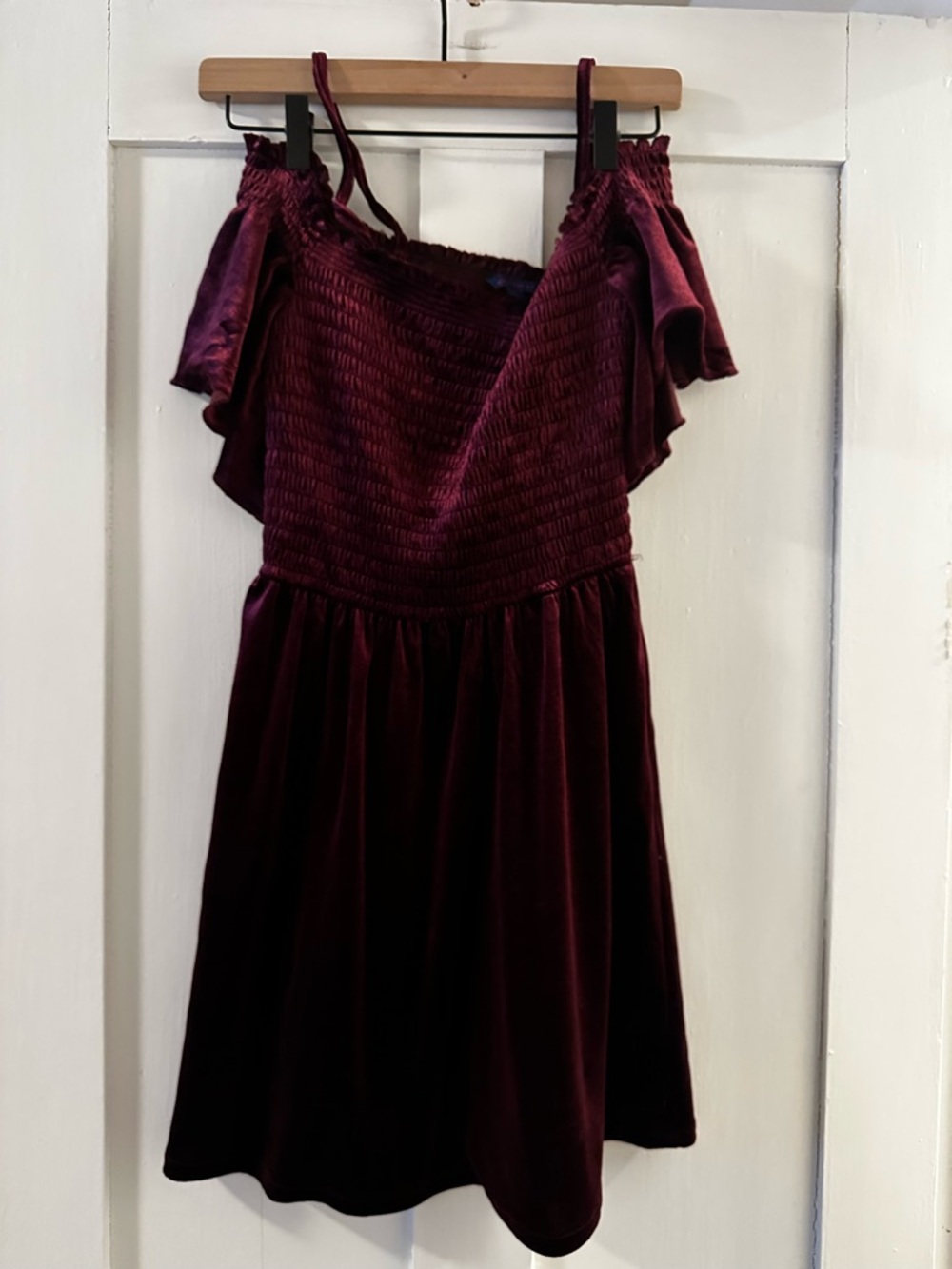 Aeropostale Maroon Off The Shoulder Dress